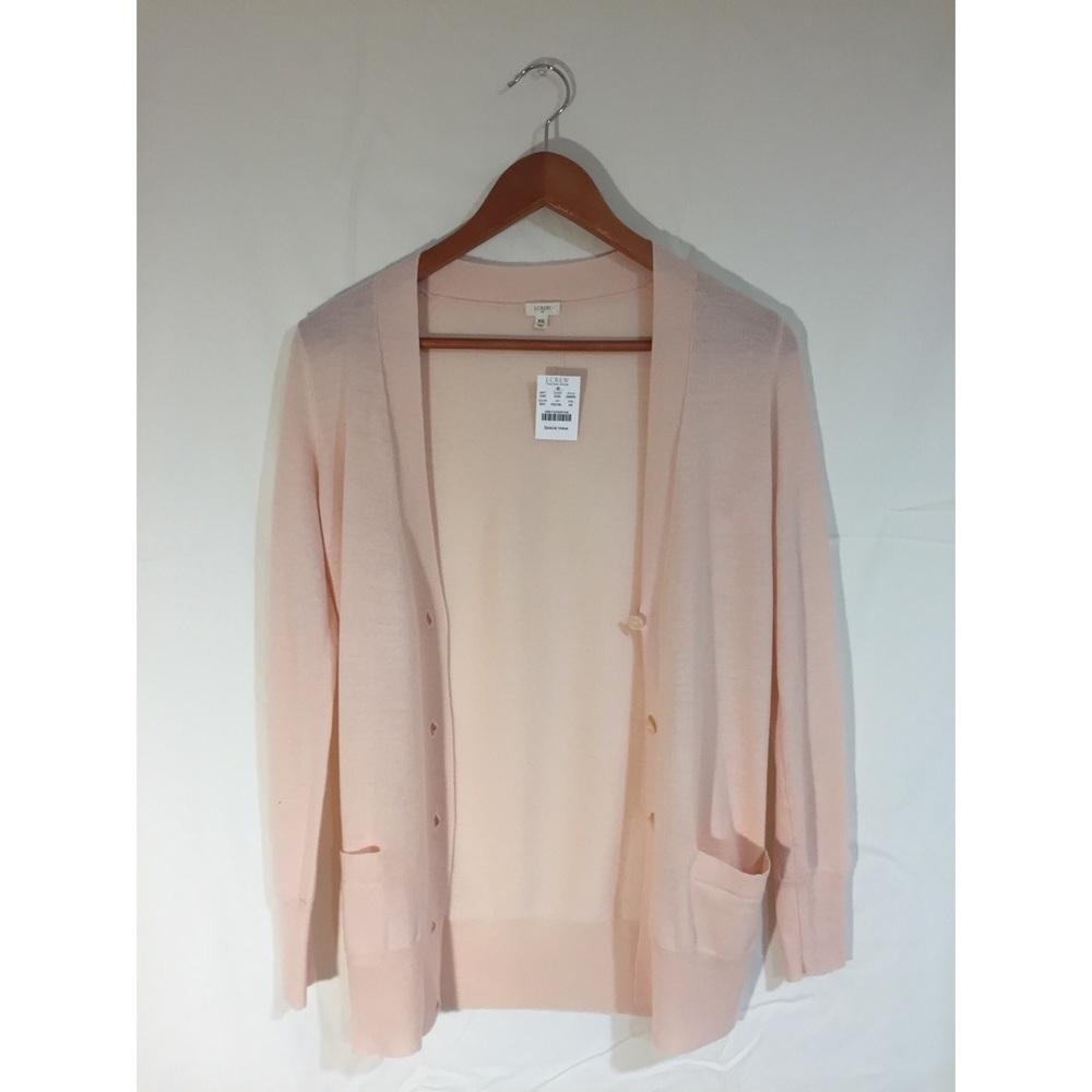 NWT J.CREW cardigan XS baby peach